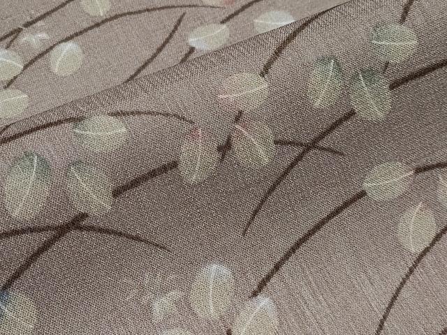 平和屋着物＊夏物 小紋 紗 舞葉文 洗える着物 CABF2672tx