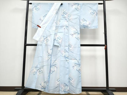 平和屋着物＊夏物　小紋　絽　飛鳥文　洗える着物　CABF2685tx