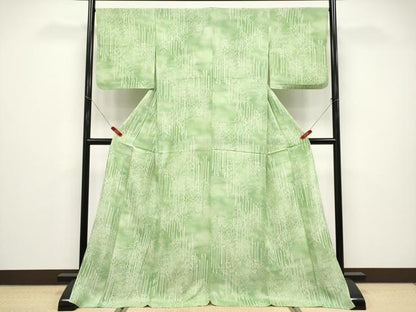 平和屋着物＊夏物　小紋　絽　ロング丈　樹林文　暈し染め　正絹　逸品　CABF2689tx