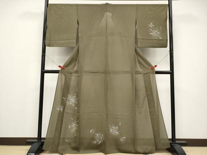 平和屋着物＊夏物 訪問着 絽 駒刺繍 抽象文 金彩 正絹 逸品 CABF2690tx
