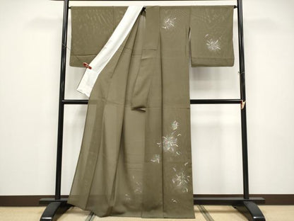 平和屋着物＊夏物 訪問着 絽 駒刺繍 抽象文 金彩 正絹 逸品 CABF2690tx