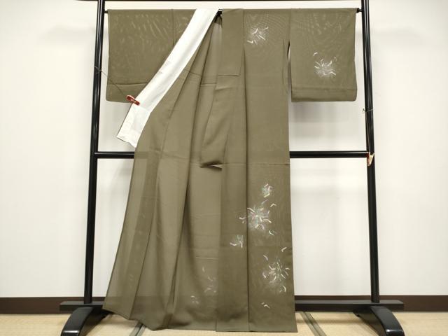 平和屋着物＊夏物 訪問着 絽 駒刺繍 抽象文 金彩 正絹 逸品 CABF2690tx