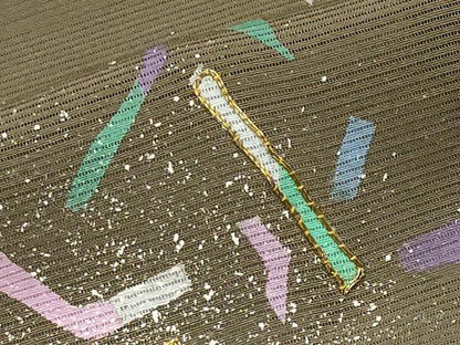 平和屋着物＊夏物 訪問着 絽 駒刺繍 抽象文 金彩 正絹 逸品 CABF2690tx