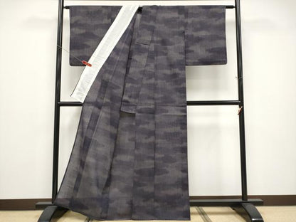 平和屋着物＊夏物　小紋　紗　雲取り文　交織　CABF2694tx
