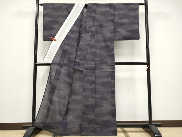 平和屋着物＊夏物　小紋　紗　雲取り文　交織　CABF2694tx