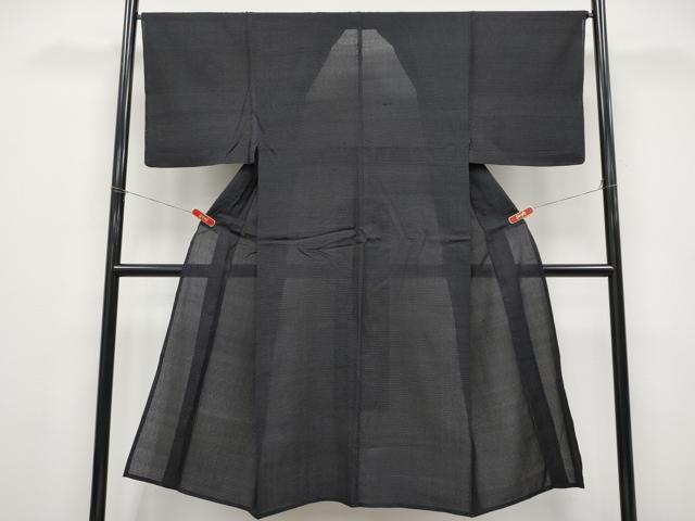 平和屋着物＊夏物 男性 お召 横段文 正絹 逸品 CABF2700tx