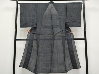 平和屋着物＊夏物 男性 上布 縞 麻 逸品 CABF2702tx