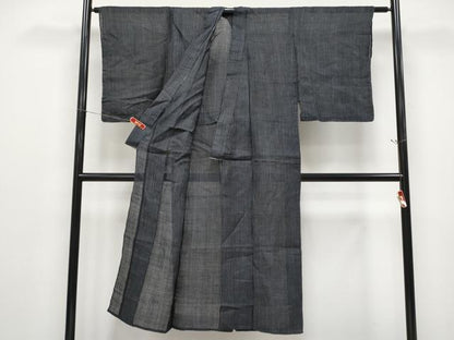 平和屋着物＊夏物 男性 上布 縞 麻 逸品 CABF2702tx
