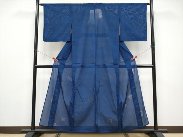 平和屋着物＊夏物 小紋 源氏香紋紗 暈し染め 正絹 逸品 未使用 CABF2703tx