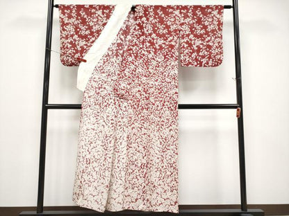 平和屋着物＊夏物 訪問着 絽 枝花文 伊と幸 反端付き 正絹 逸品 CABF2705tx