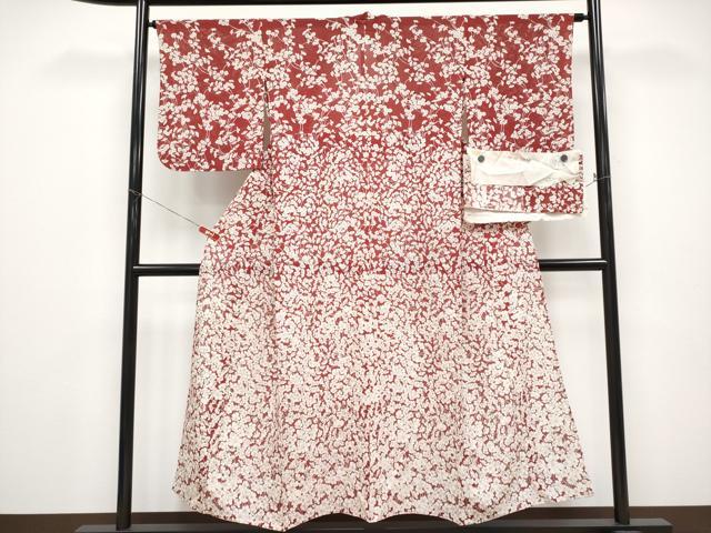 平和屋着物＊夏物 訪問着 絽 枝花文 伊と幸 反端付き 正絹 逸品 CABF2705tx