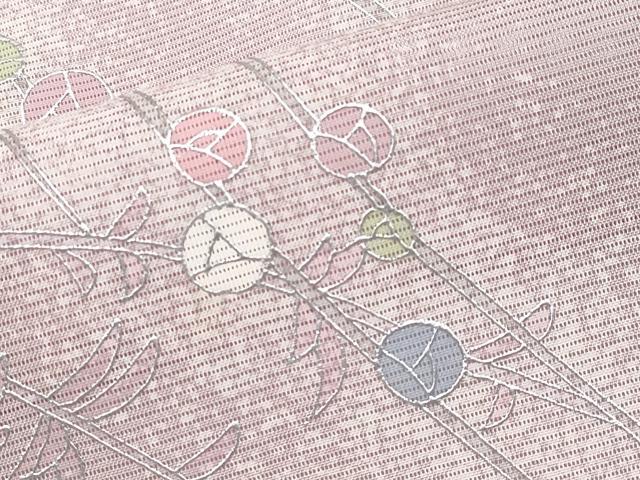 平和屋着物＊夏物 訪問着 絽 枝垂れ花文 銀彩 正絹 逸品 未使用 CABF2706tx