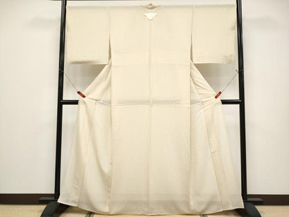 平和屋着物＊夏物 色無地 絽 丁子色 正絹 逸品 CABF2707tx