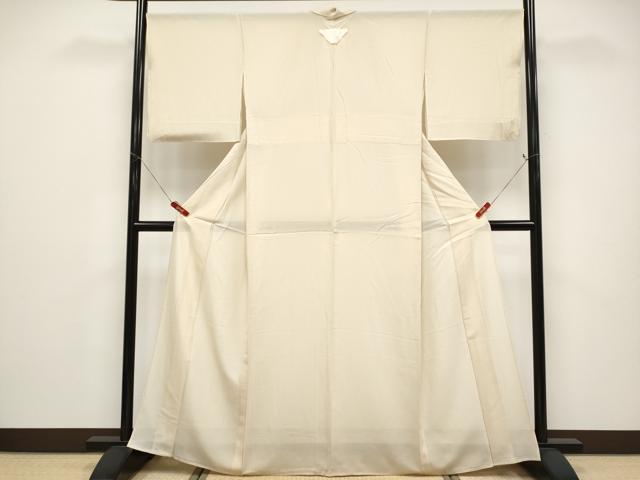 平和屋着物＊夏物 色無地 絽 丁子色 正絹 逸品 CABF2707tx