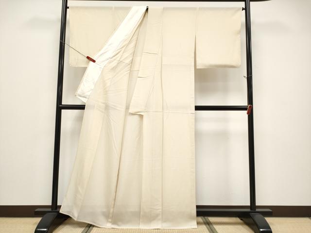 平和屋着物＊夏物 色無地 絽 丁子色 正絹 逸品 CABF2707tx