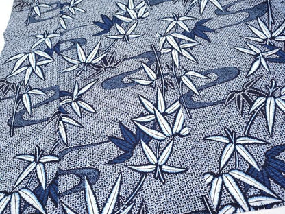 平和屋着物∴夏物 浴衣 笹竹文 リップル生地 綿 逸品 CABF2711tx