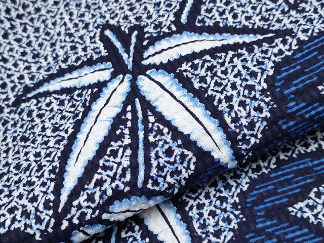 平和屋着物∴夏物 浴衣 笹竹文 リップル生地 綿 逸品 CABF2711tx