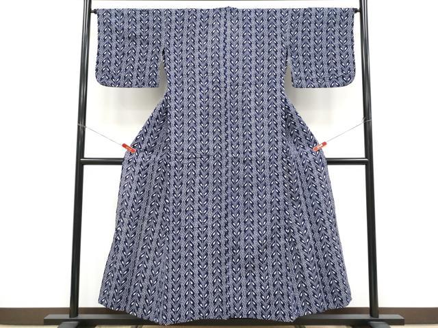 平和屋着物∴夏物　浴衣　枝葉間道　リップル生地　綿　逸品　CABF2712tx
