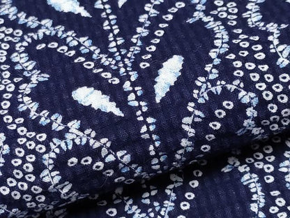 平和屋着物∴夏物　浴衣　枝葉間道　リップル生地　綿　逸品　CABF2712tx