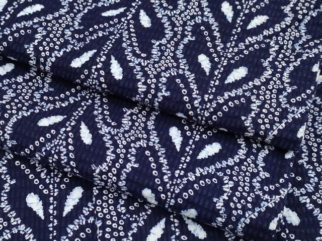 平和屋着物∴夏物　浴衣　枝葉間道　リップル生地　綿　逸品　CABF2712tx