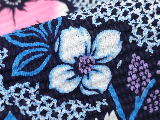 平和屋着物∴夏物 浴衣 枝花文 リップル生地 綿 逸品 CABF2719tx