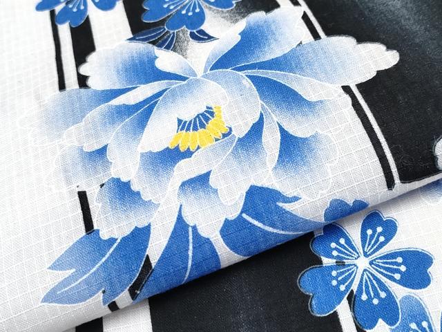 平和屋着物∴夏物 浴衣 綿紅梅 舞花文 綿 逸品 CABF2725tx