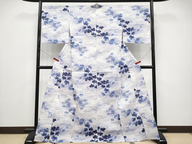 平和屋着物∴夏物 浴衣 綿紅梅 蔦の葉文 綿 逸品 CABF2729tx