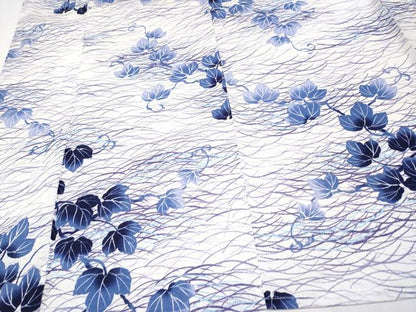 平和屋着物∴夏物 浴衣 綿紅梅 蔦の葉文 綿 逸品 CABF2729tx