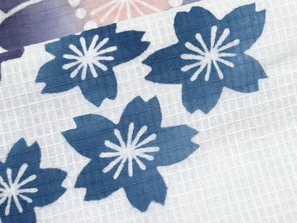 平和屋着物∴夏物 浴衣 綿紅梅 舞桜文 日本製 綿 逸品 CABF2732tx