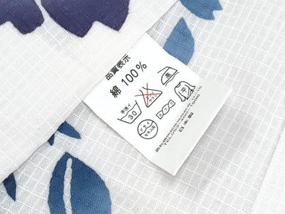 平和屋着物∴夏物 浴衣 綿紅梅 舞桜文 日本製 綿 逸品 CABF2732tx