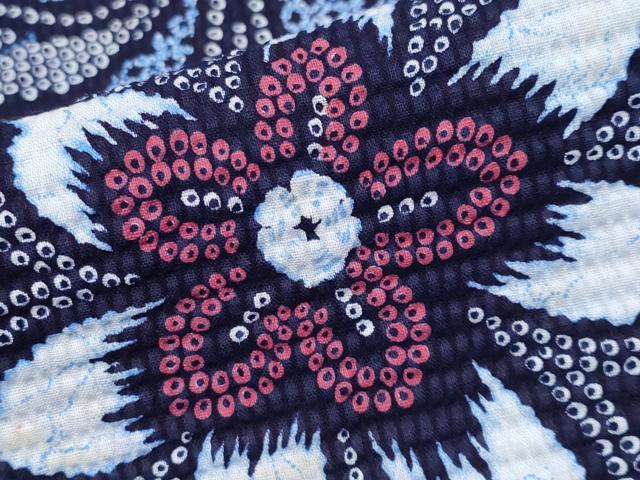 平和屋着物∴夏物 浴衣 花唐草文 リップル生地 綿 逸品 CABF2736tx