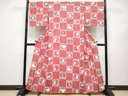 平和屋着物∴夏物 浴衣 白熊 日本製 綿 逸品 CABF2738tx