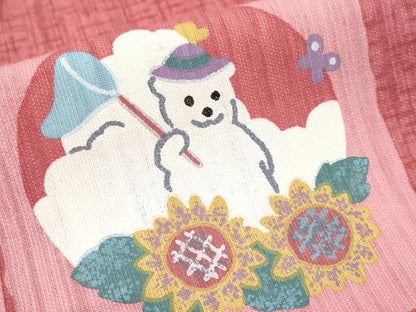 平和屋着物∴夏物 浴衣 白熊 日本製 綿 逸品 CABF2738tx