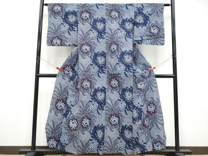 平和屋着物∴夏物　浴衣　乱菊　リップル生地　綿　逸品　CABF2743tx