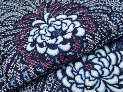 平和屋着物∴夏物　浴衣　乱菊　リップル生地　綿　逸品　CABF2743tx