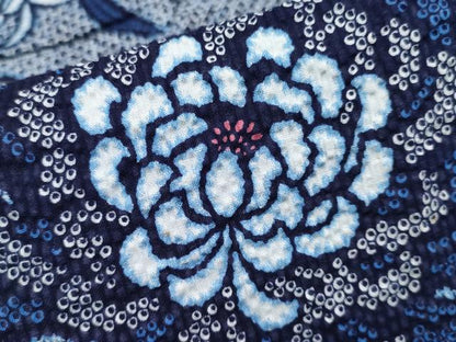 平和屋着物∴夏物　浴衣　乱菊　リップル生地　綿　逸品　CABF2743tx