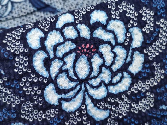 平和屋着物∴夏物　浴衣　乱菊　リップル生地　綿　逸品　CABF2743tx