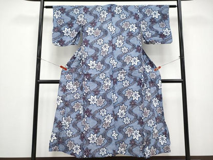 平和屋着物∴夏物 浴衣 竜田川 リップル生地 綿 逸品 CABF2744tx
