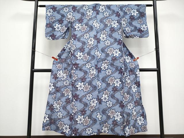 平和屋着物∴夏物 浴衣 竜田川 リップル生地 綿 逸品 CABF2744tx