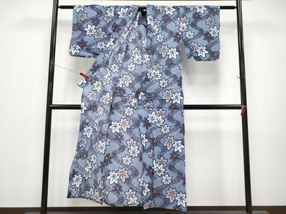 平和屋着物∴夏物 浴衣 竜田川 リップル生地 綿 逸品 CABF2744tx