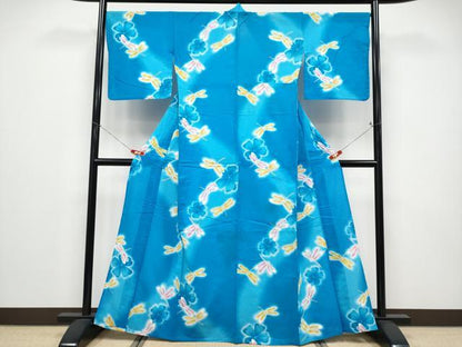 平和屋着物∴夏物 浴衣 世界的ファッションデザイナー 山本寛斎 kansaiブランド トンボ 暈し染め 日本製 綿 逸品 CABF2745tx