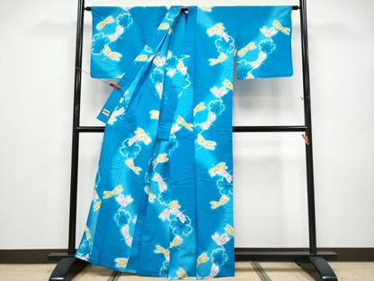 平和屋着物∴夏物 浴衣 世界的ファッションデザイナー 山本寛斎 kansaiブランド トンボ 暈し染め 日本製 綿 逸品 CABF2745tx
