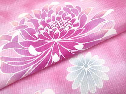 平和屋着物∴夏物 浴衣 綿紅梅 花蝶文 綿 逸品 CABF2746tx