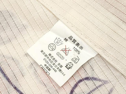 平和屋着物∴夏物 浴衣 綿絽 縦絽 鬼灯 生成り色 綿 逸品 CABF2747tx