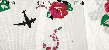 平和屋着物∴夏物 浴衣 綿紅梅 バラ 綿 逸品 CABF2748tx