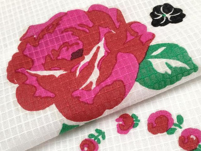 平和屋着物∴夏物 浴衣 綿紅梅 バラ 綿 逸品 CABF2748tx