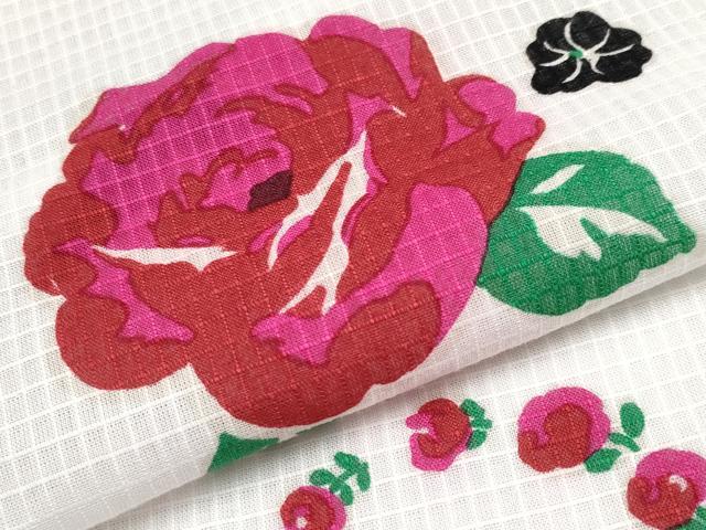平和屋着物∴夏物 浴衣 綿紅梅 バラ 綿 逸品 CABF2748tx