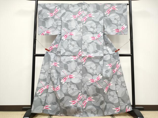 平和屋着物∴夏物 浴衣 綿紅梅 トンボ 日本製 綿 逸品 CABF2753tx