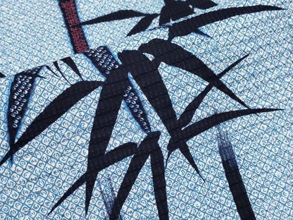 平和屋着物∴夏物 浴衣 笹竹文 リップル生地 綿 逸品 CABF2764tx
