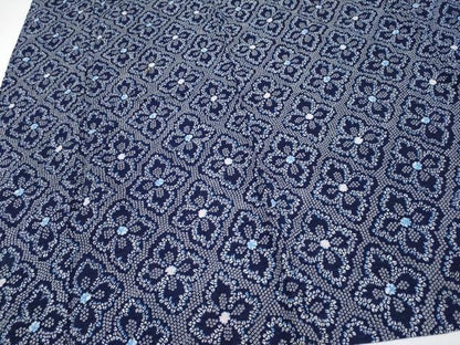 平和屋着物∴夏物 浴衣 花菱文 リップル生地 綿 逸品 CABF2766tx